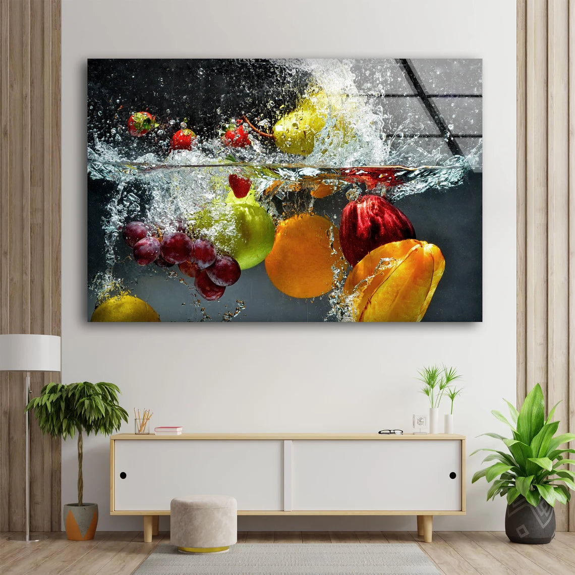 Fruits in Water Photograph Acrylic Glass Print Tempered Glass Wall Art 100% Made in Australia Ready to Hang