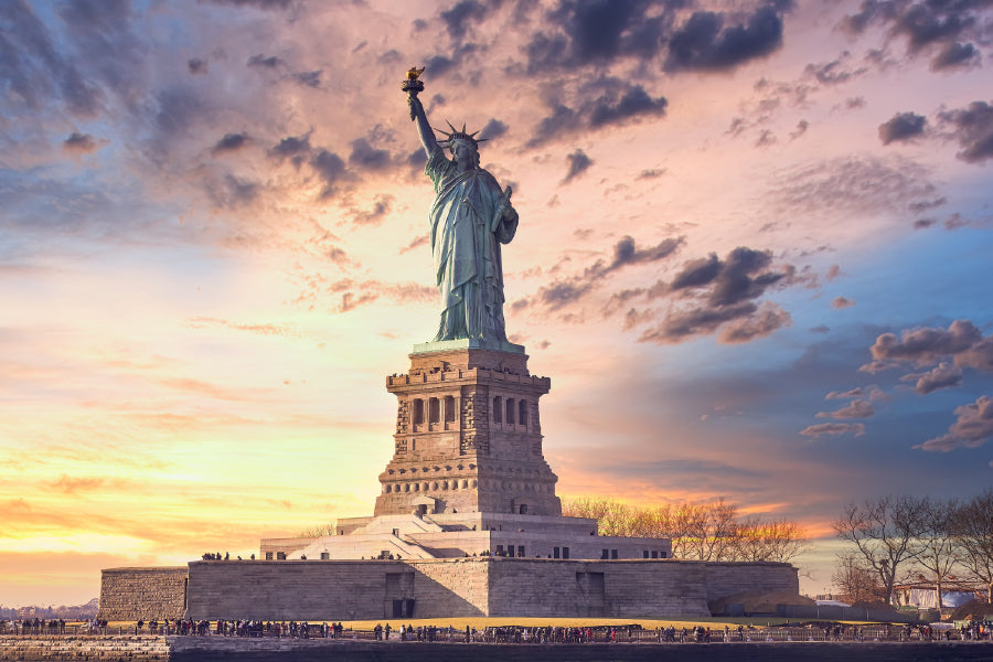 Miss Liberty Sunset View Photograph Print 100% Australian Made