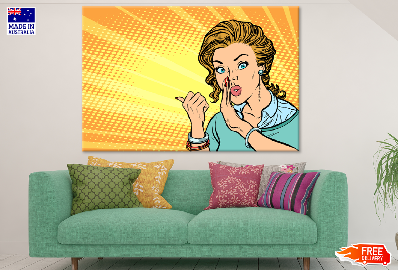 Girl Whispering Illustration Print 100% Australian Made