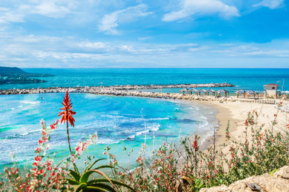 Hilton Bay Beach View Tel Aviv Photograph Home Decor Premium Quality Poster Print Choose Your Sizes