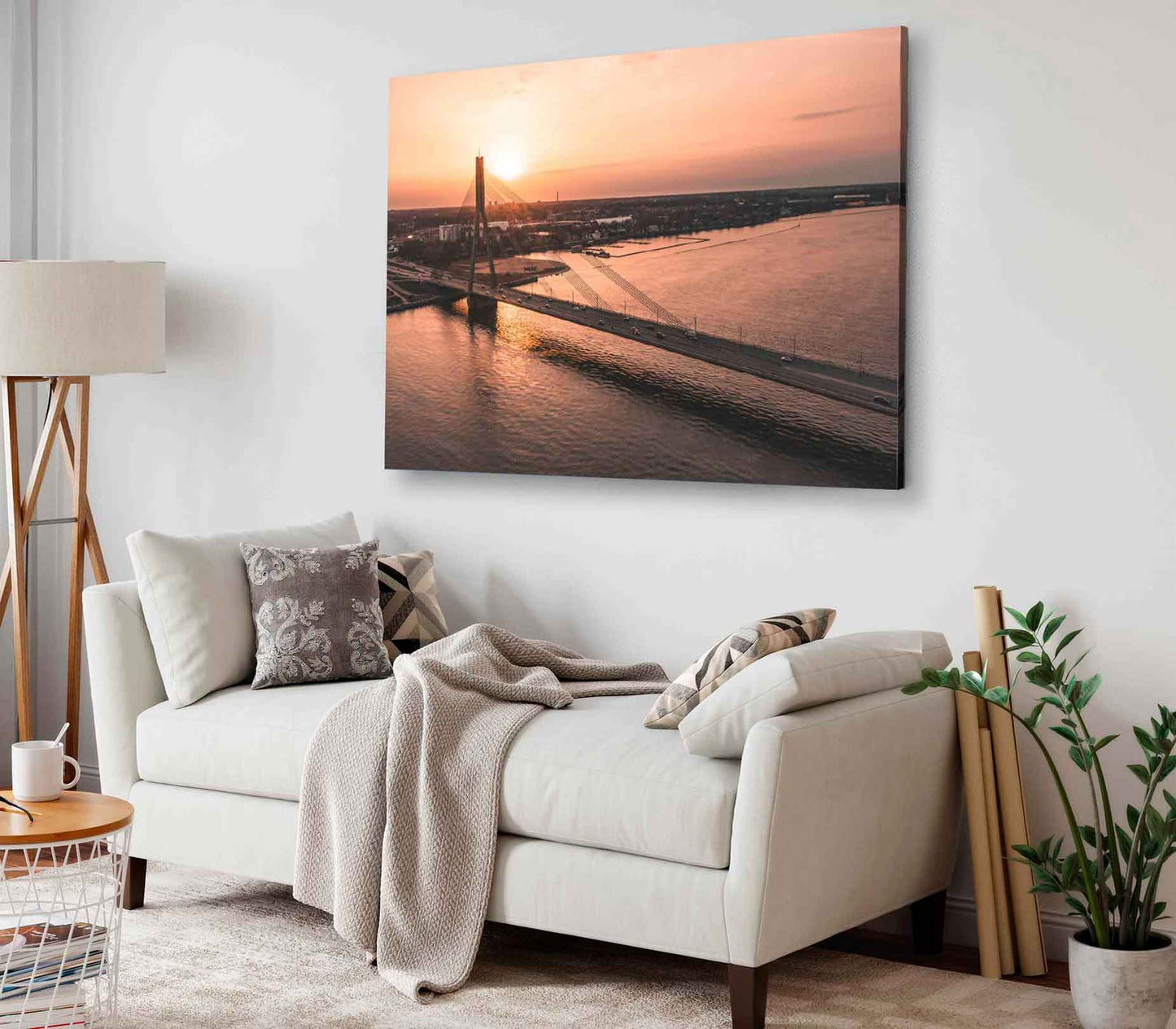Bella Home City River & Buildings Copenhagen Print Canvas Ready to hang