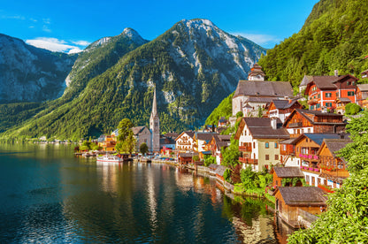 Hallstatt Mountain Village in the Austrian Alps in Austria Photograph Print 100% Australian Made