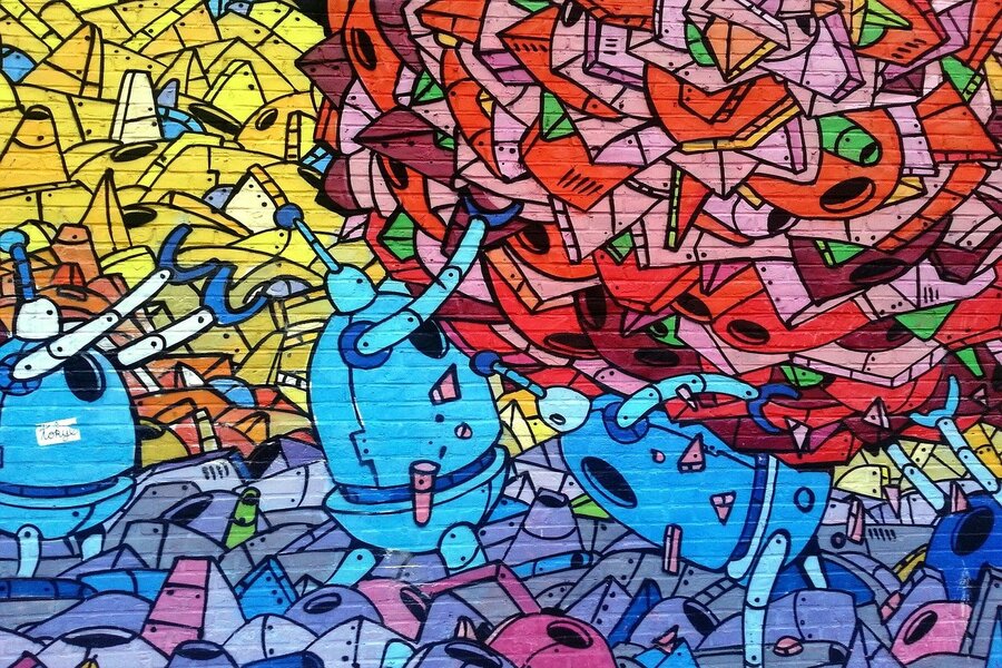 Graffiti Art Abstract Design Print 100% Australian Made