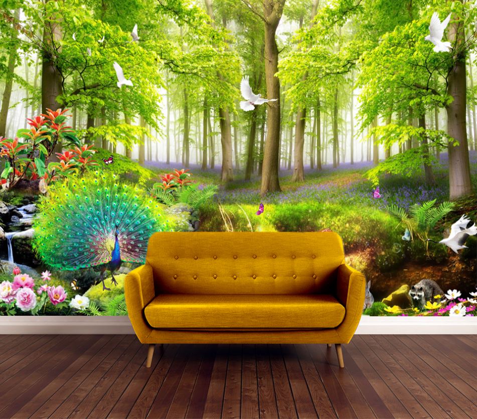 Wallpaper Murals Peel and Stick Removable Forest & animals High Quality