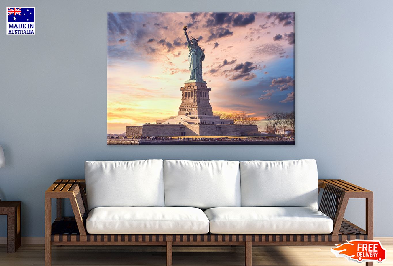 Miss Liberty Sunset View Photograph Print 100% Australian Made