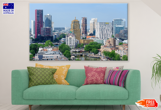 Madeira Island City View & Mountin Print 100% Australian Made