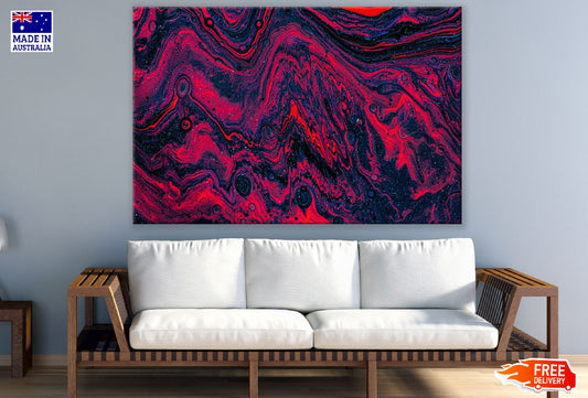Black & Maroon Abstract Design Print 100% Australian Made