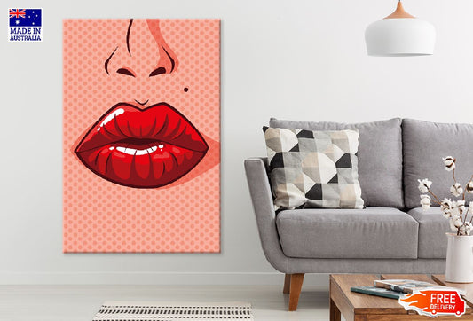 Girl's Lips Closeup Illustration Print 100% Australian Made
