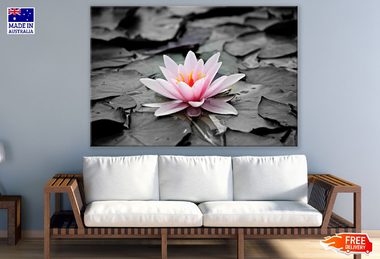 Pink Water Lily Flower Closeup Photograph Print 100% Australian Made