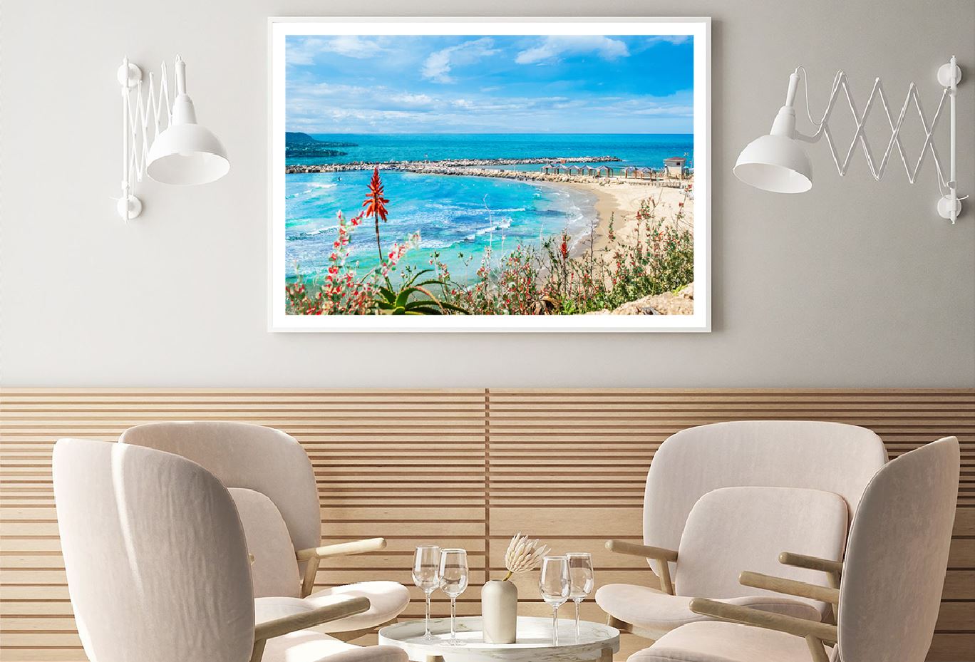 Hilton Bay Beach View Tel Aviv Photograph Home Decor Premium Quality Poster Print Choose Your Sizes