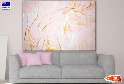 Gold & Pink Granite Abstract Design Print 100% Australian Made