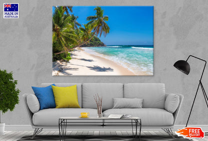 Sea & Palm Trees Jamaica Island Photograph Print 100% Australian Made
