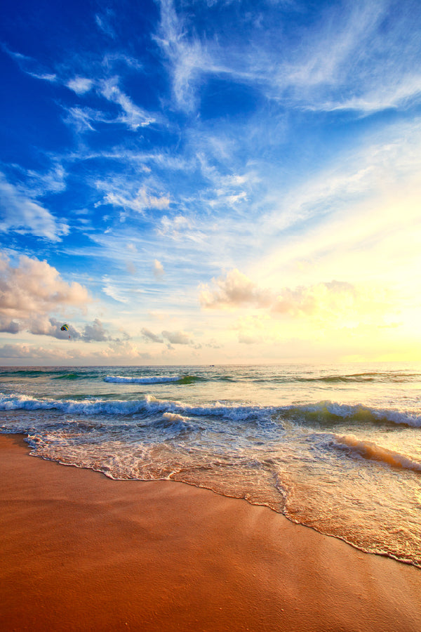 Sunflare over Tropical Beach in Thailand Print 100% Australian Made