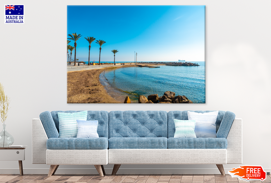 Palm Trees & Sea Sky View Photograph Print 100% Australian Made
