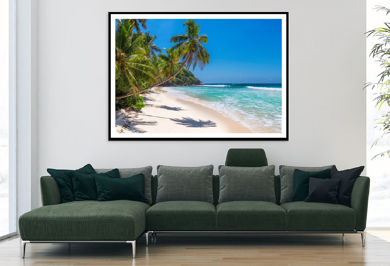 Sea & Palm Trees Jamaica Island Photograph Home Decor Premium Quality Poster Print Choose Your Sizes