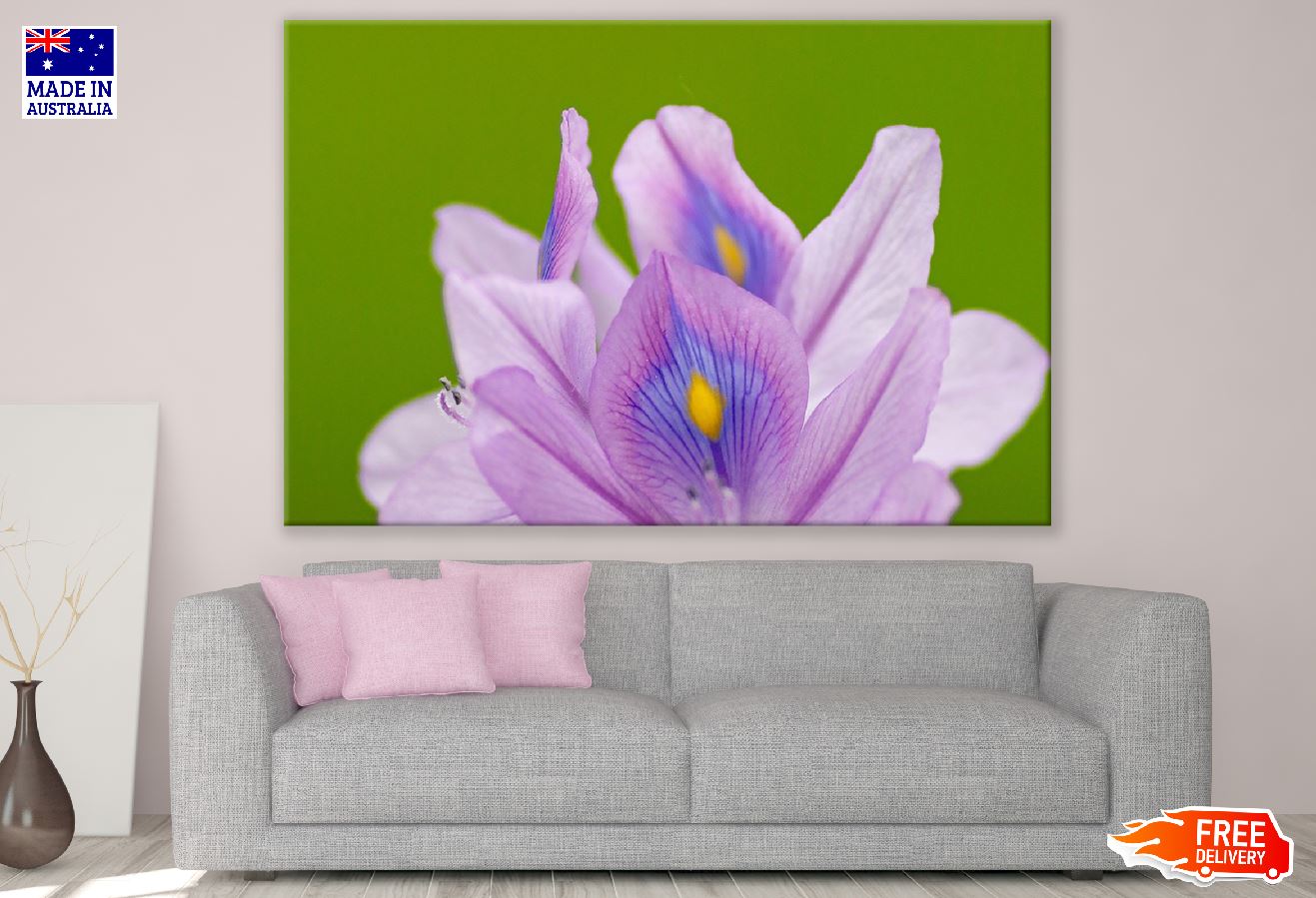 Purple Eichhornia Crassipes Flower Closeup Photograph Print 100% Australian Made