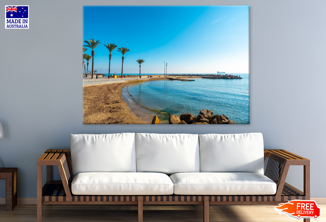 Palm Trees & Sea Sky View Photograph Print 100% Australian Made