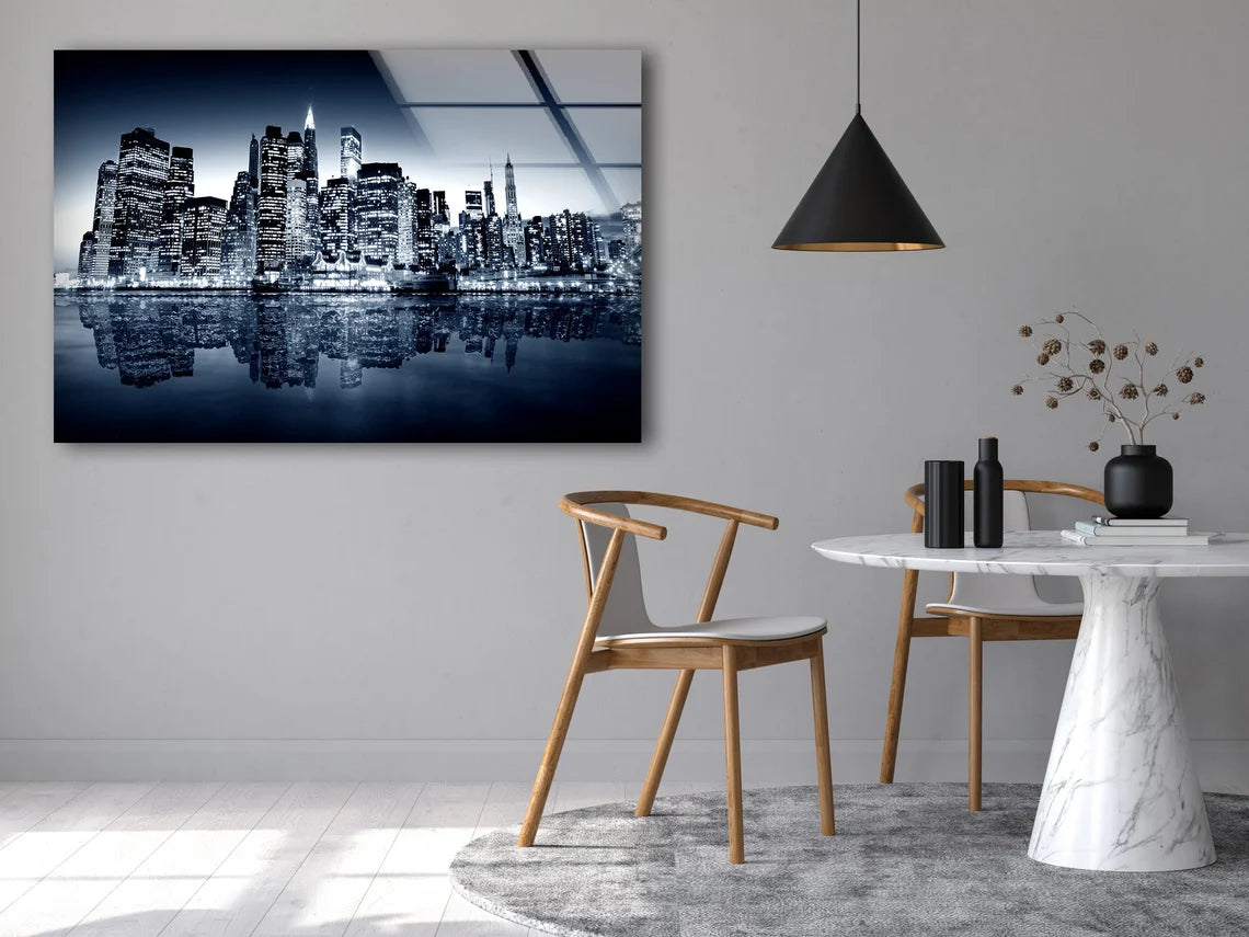 City Near Sea Photograph Acrylic Glass Print Tempered Glass Wall Art 100% Made in Australia Ready to Hang