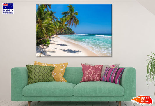 Sea & Palm Trees Jamaica Island Photograph Print 100% Australian Made