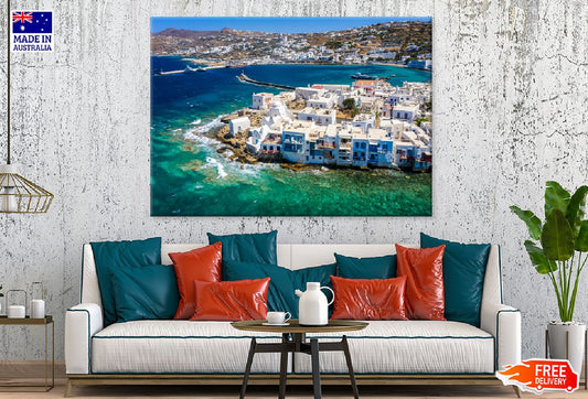 Mykonos Beach Island View Photograph Print 100% Australian Made