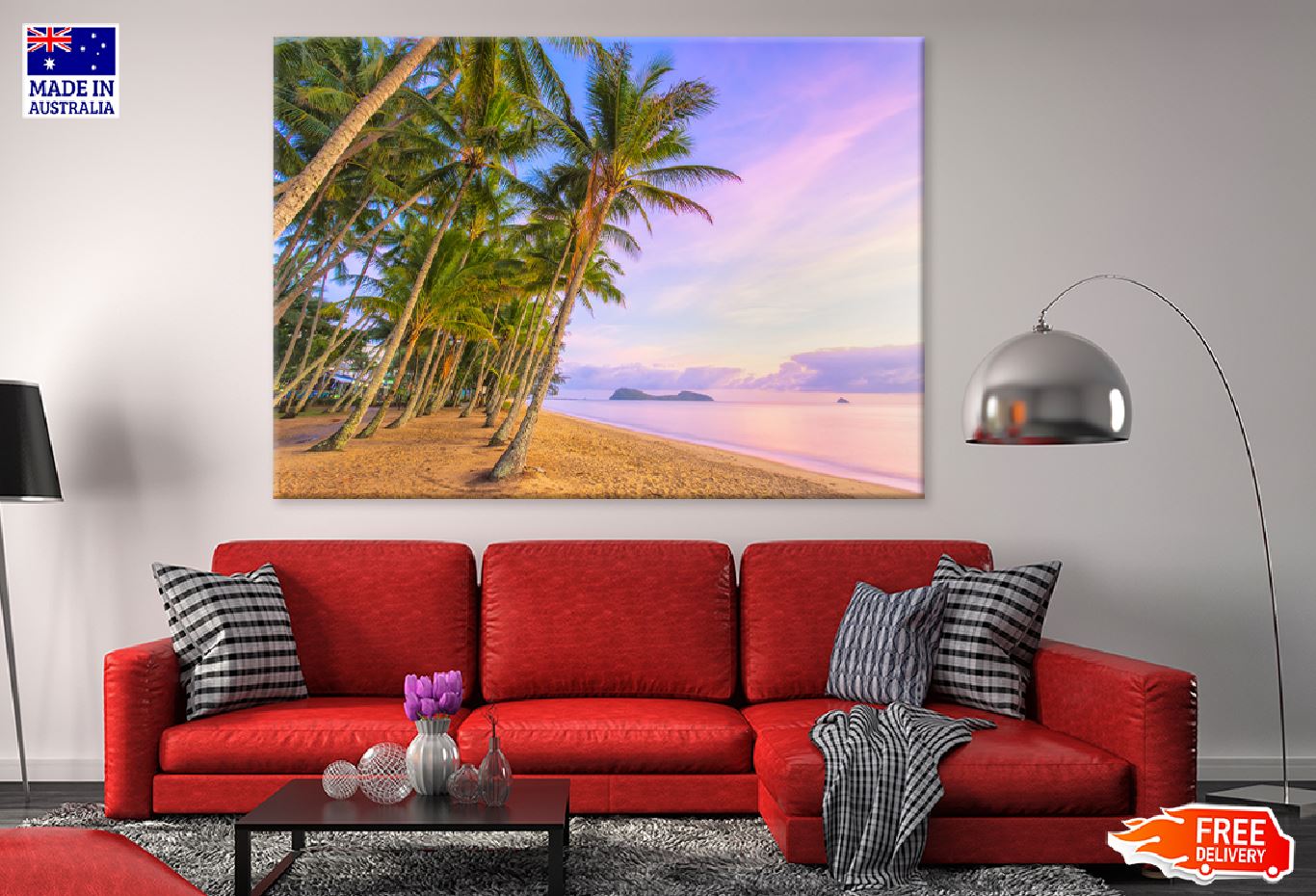 Palm Trees in Trinity Beach View Photograph Print 100% Australian Made