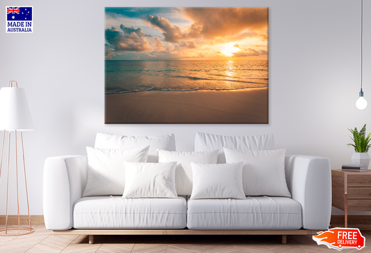 Sea Sunset Scenery View Photograph Print 100% Australian Made