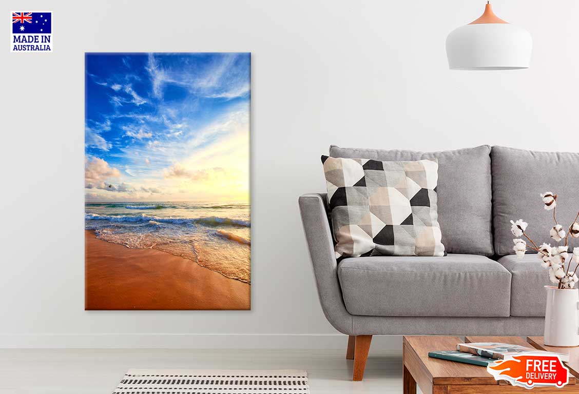 Sunflare over Tropical Beach in Thailand Print 100% Australian Made