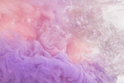 Pink & Grey Smoke Abstract Design Print 100% Australian Made