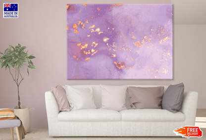 Pink Purple & Gold Abstract Design Print 100% Australian Made