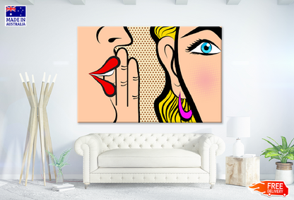 Girls Whispering Illustration Print 100% Australian Made