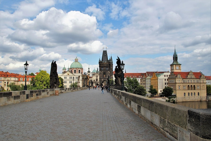 Charles Bridge & Vltava River in Prague Photograph Print 100% Australian Made