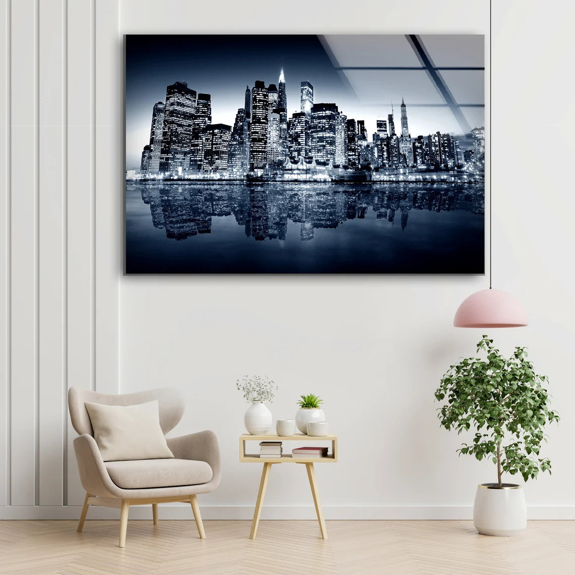 City Near Sea Photograph Acrylic Glass Print Tempered Glass Wall Art 100% Made in Australia Ready to Hang