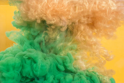 Gold & Green Smoke Abstract Design Print 100% Australian Made