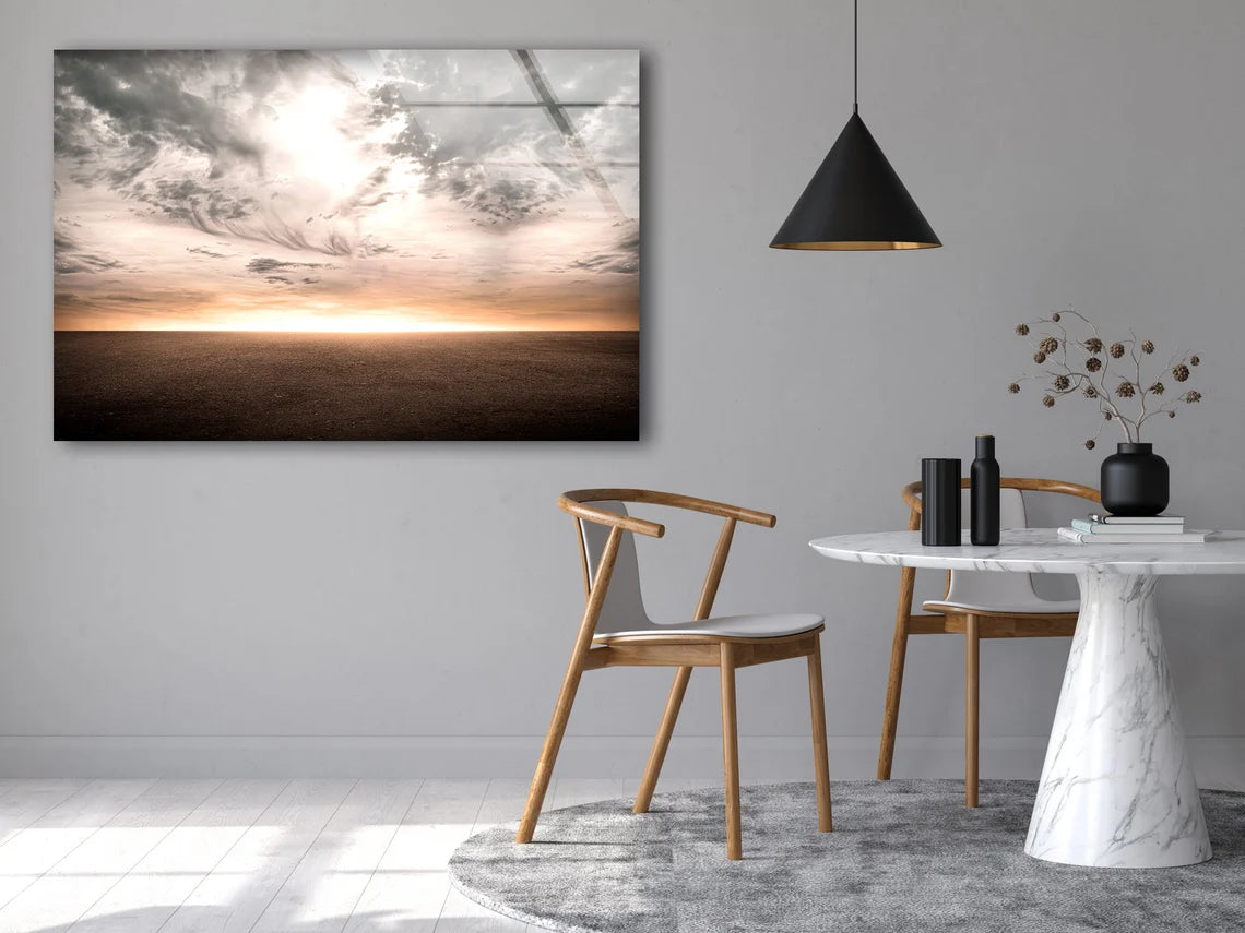 Sky Sunset View Photograph Acrylic Glass Print Tempered Glass Wall Art 100% Made in Australia Ready to Hang