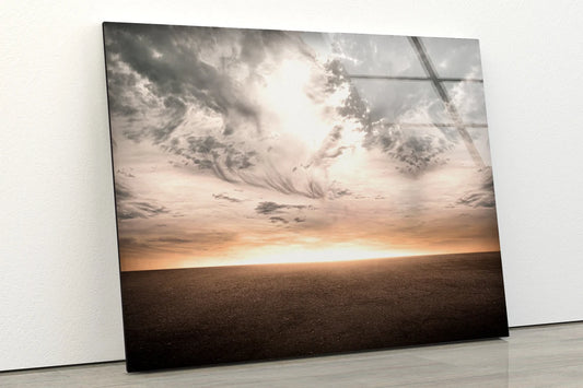 Sky Sunset View Photograph Acrylic Glass Print Tempered Glass Wall Art 100% Made in Australia Ready to Hang