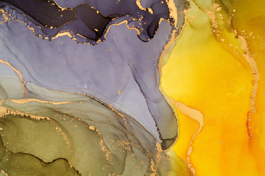 Purple Yellow & Green Abstract Design Home Decor Premium Quality Poster Print Choose Your Sizes