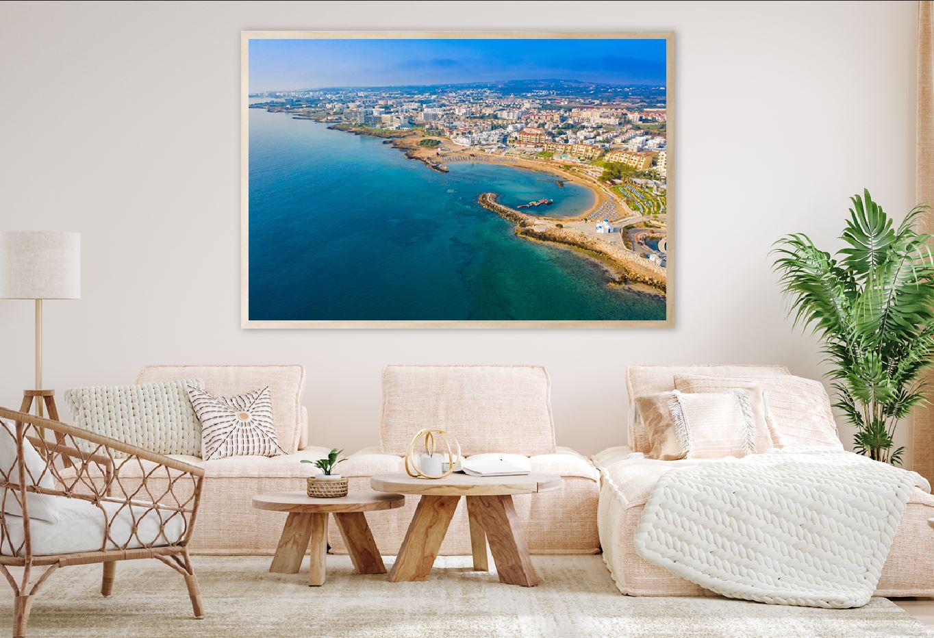 Cyprus Protaras City & Sea Aerial View Photograph Home Decor Premium Quality Poster Print Choose Your Sizes