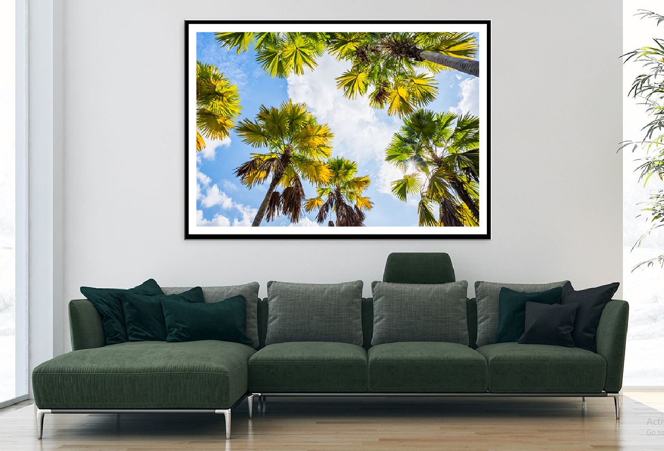 Palm Trees & Sky View From Below Home Decor Premium Quality Poster Print Choose Your Sizes