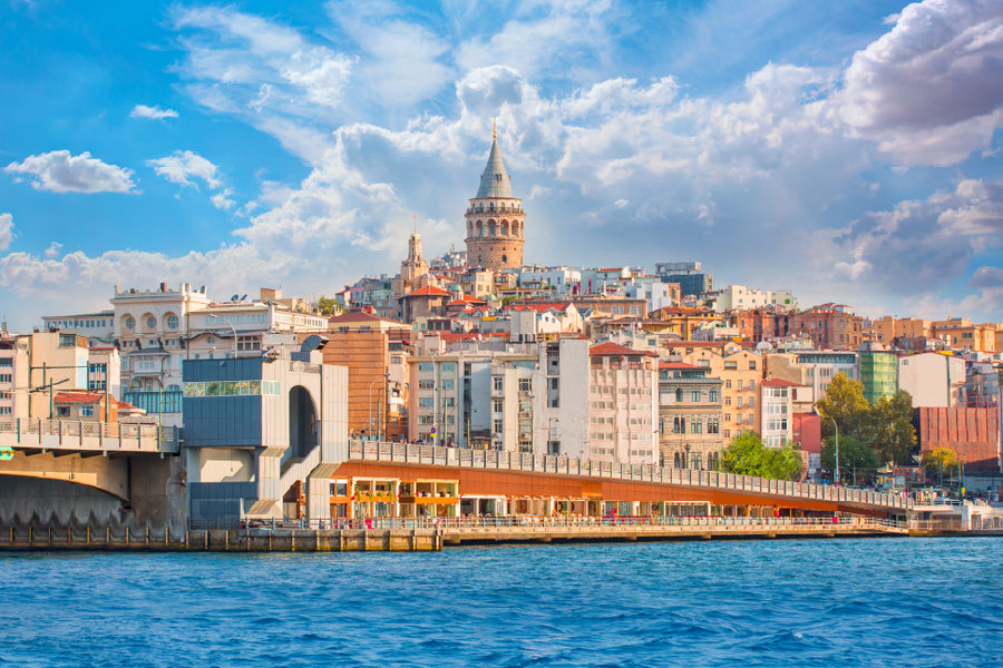 Galata Tower & Bridge Photograph in Turkey Print 100% Australian Made