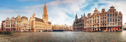 Panoramic Canvas Brussels Grand Place View Photograph High Quality 100% Australian Made Wall Canvas Print Ready to Hang