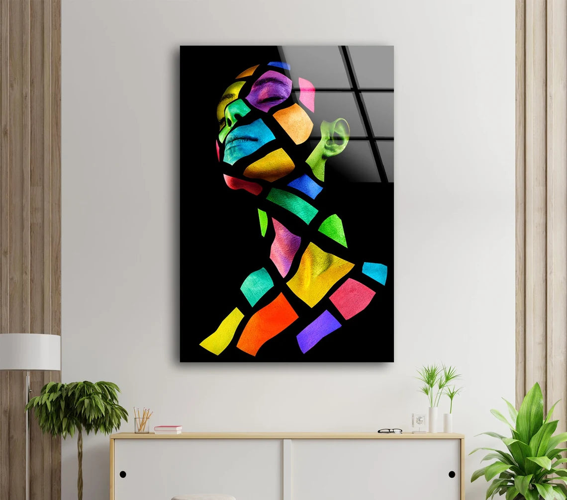 Girl Face Makeup Photograph Acrylic Glass Print Tempered Glass Wall Art 100% Made in Australia Ready to Hang