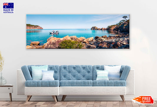 Panoramic Canvas Splendid Seascape View Photograph High Quality 100% Australian Made Wall Canvas Print Ready to Hang