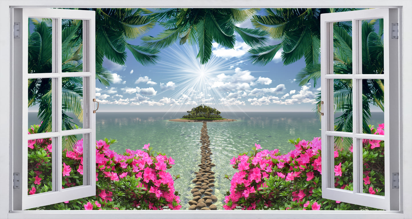 Stunning Beach Floral Scenery Photograph Print 100% Australian Made