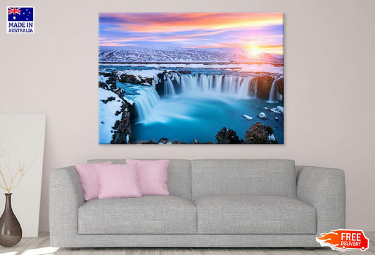 Godadoss Waterfall Sunset View Photograph Print 100% Australian Made
