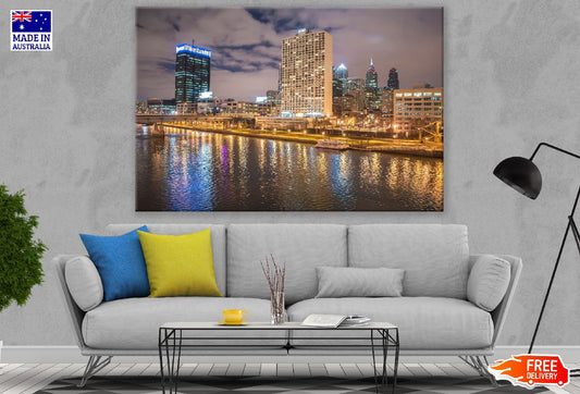 City Skyline View in Philadelphia, USA Print 100% Australian Made