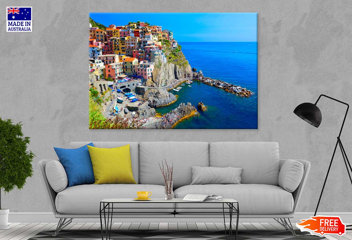 View of Manarola in Cinque Terre Photograph Print 100% Australian Made