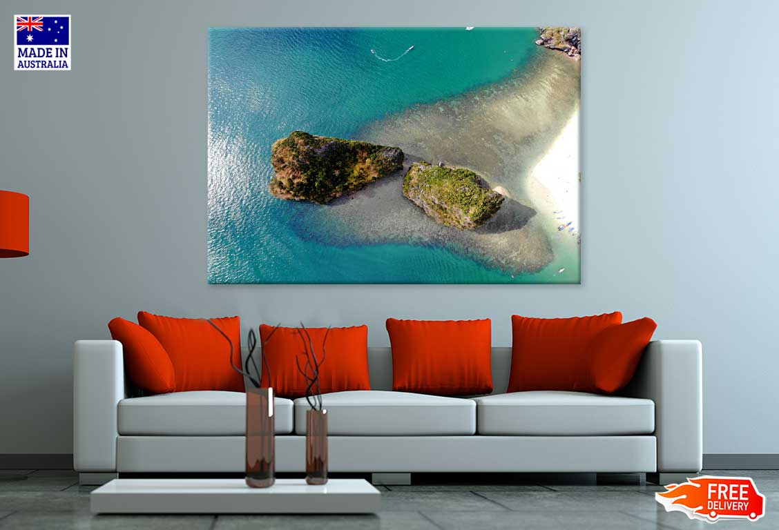 Rocky Krabi Beach Aerial View Thailand Print 100% Australian Made