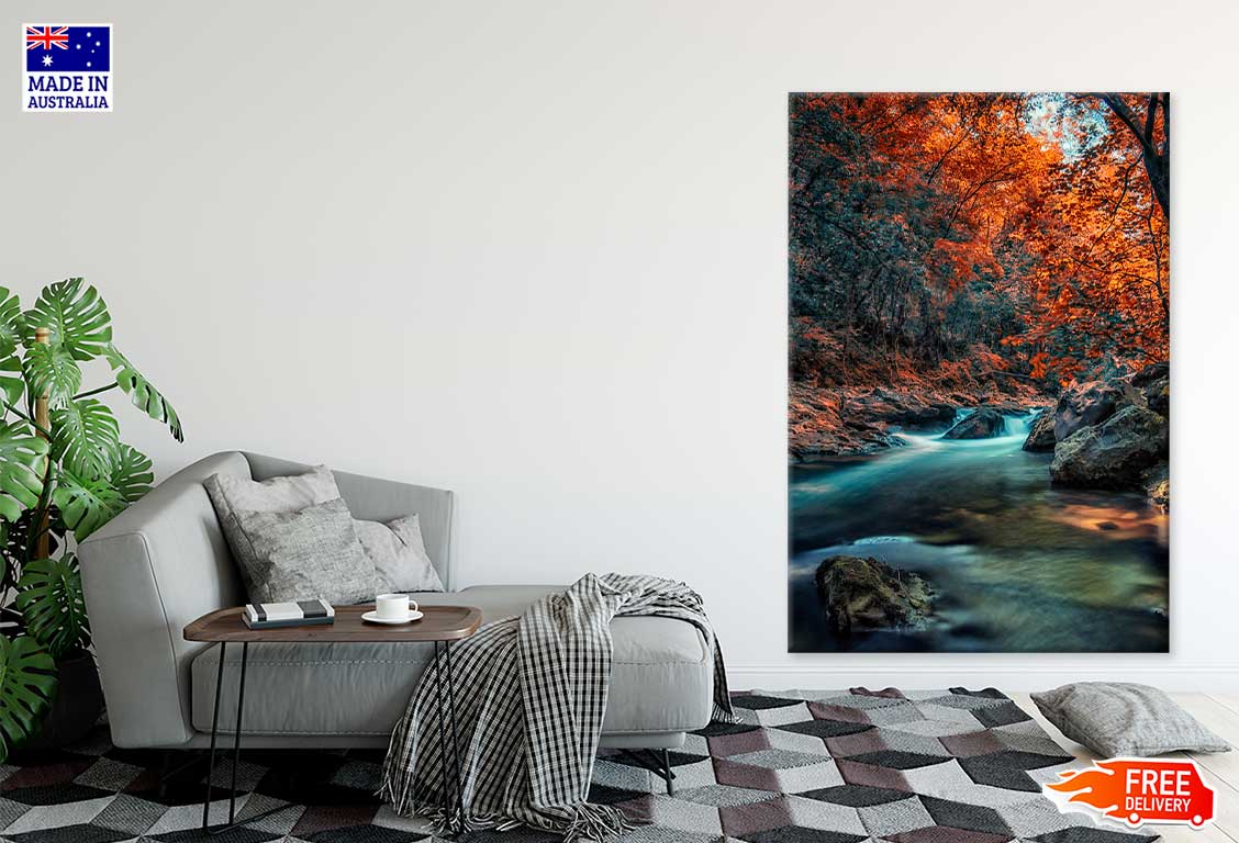 Autumn Trees & River Transylvania Photograph Print 100% Australian Made