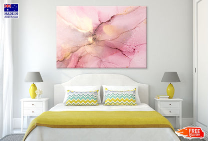 Pink & Gold Fluid Abstract Design Print 100% Australian Made