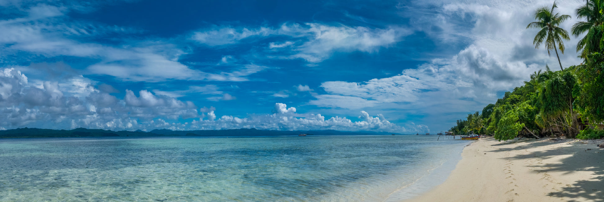 Panoramic Canvas Kri Island Sea View Photograph High Quality 100% Australian Made Wall Canvas Print Ready to Hang